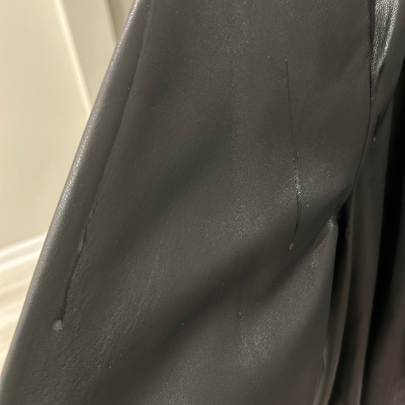 NWT GAP Faux Leather, Moto Jacket, some spots on front and shoulder as pictured. - Picture 5 of 7